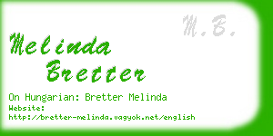 melinda bretter business card